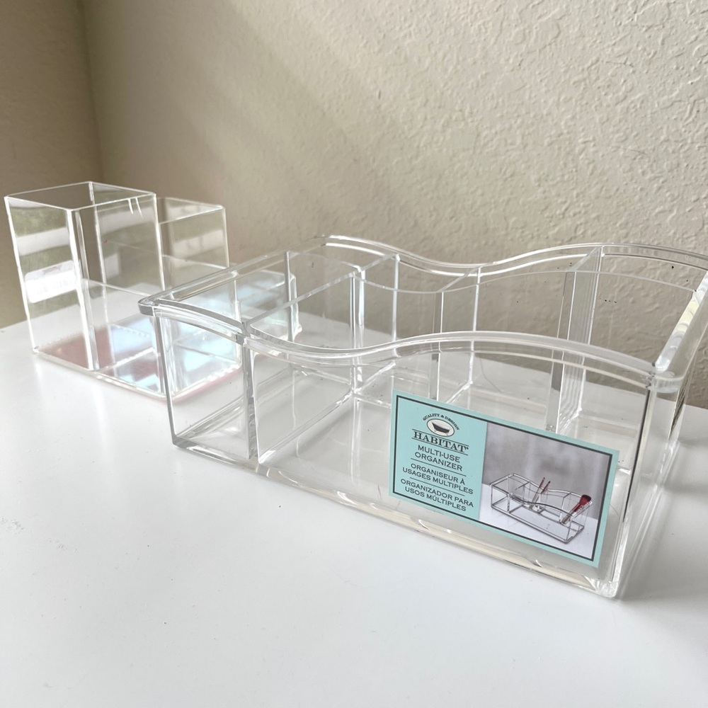 Clear Acrylic Organizer set